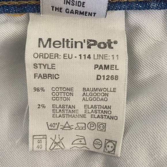 Meltin' Pot Pamel Bermuda Jean Shorts Women's 30 Medium Wash Premium Blue Denim - Picture 12 of 12